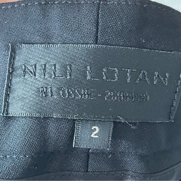 Nili Lotan Virgin Wool Nahla Trousers in Black  Size 2 - Picture 8 of 8
